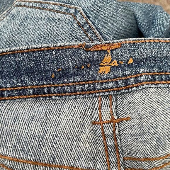 Seven for All Mankind Jeans Size 29 Denim Blue Jeans Low Rise Flare Western Y2K - Picture 6 of 14